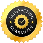 Satisfaction guarantee badge for trusted Calgary painting services