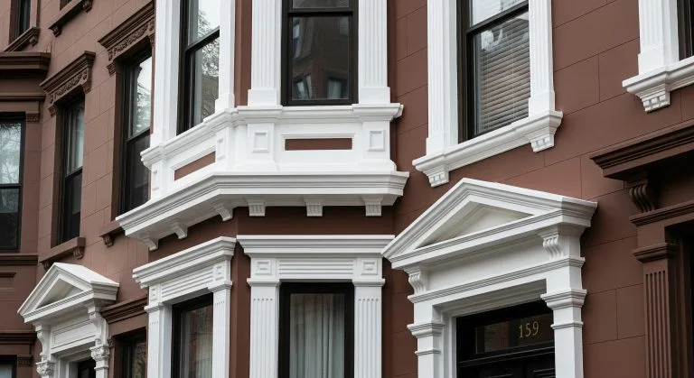 Trim painted to complement siding and architectural lines