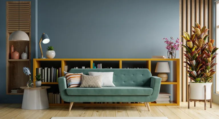 Surface prep and priming before living room painting in a Calgary home